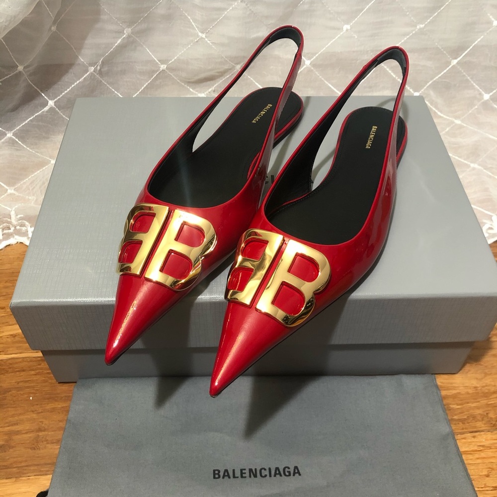 ❌Sold❌Balenciaga BB knife Patent Slingback